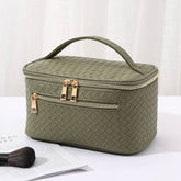 Large Portable Makeup Bag Leather Cosmetic Bag