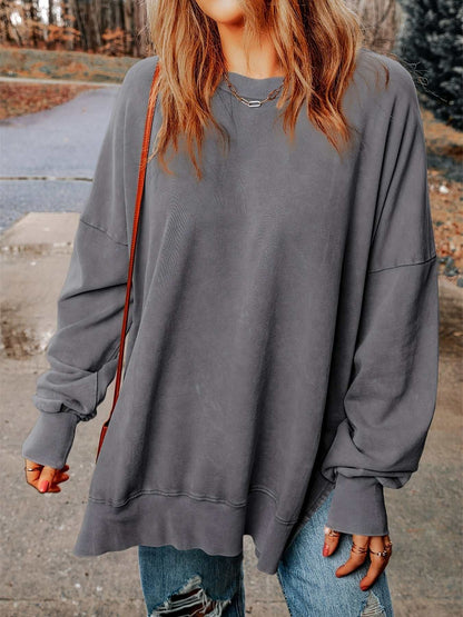 Casual Long Sleeve Loose Sweatshirt | Comfortable and Oversized Style