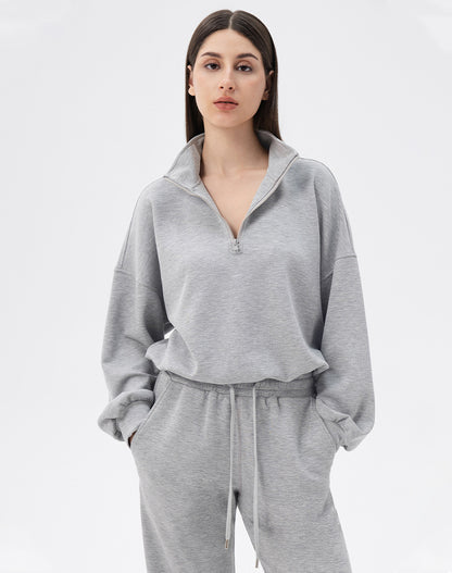 Half Zipper Casual Long Sleeve Sweatshirts