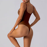 Square Neck Thong Cami One Piece Tank Top Bodysuits