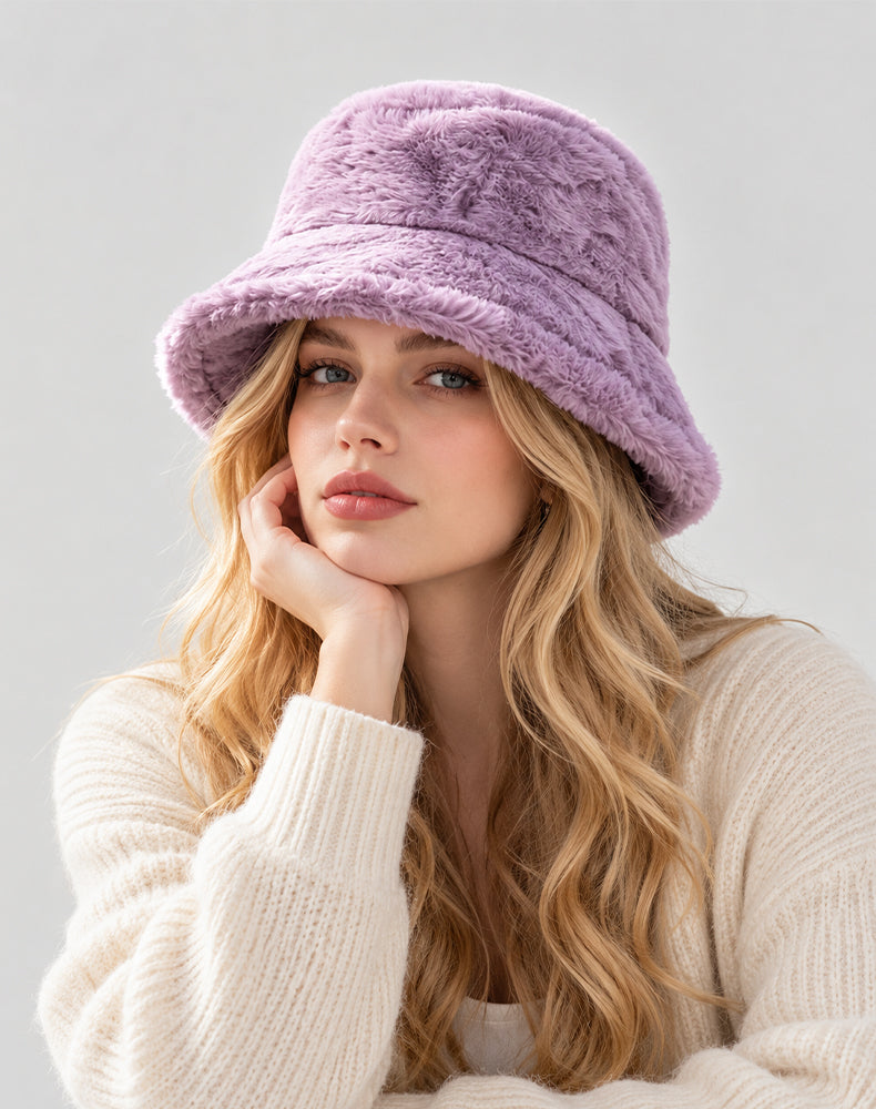 Winter Faux Fur Bucket Hat