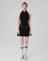 Tennis Sets with Polo Sleeveless Golf Shirt and Skirt -