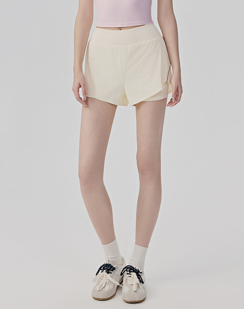 High Waisted Athletic Running Shorts with single Pocket