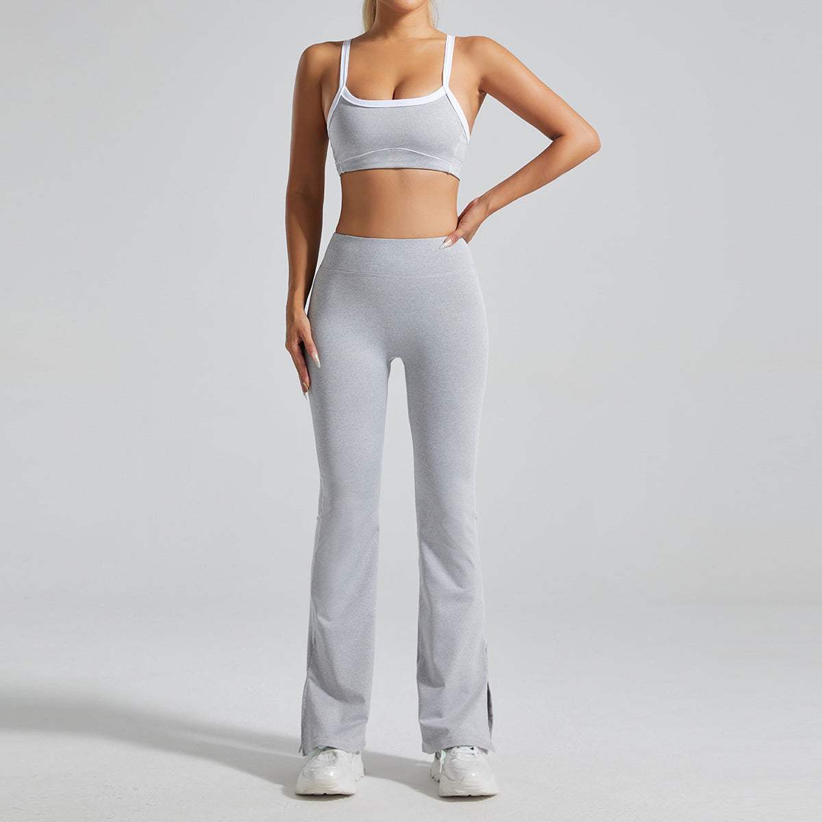 High Waist No Front Seam Sports Flared Pants | Sleek &amp; Comfortable Fit