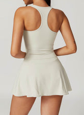 Athletic Set with Racerback Vest and A-line Skirt
