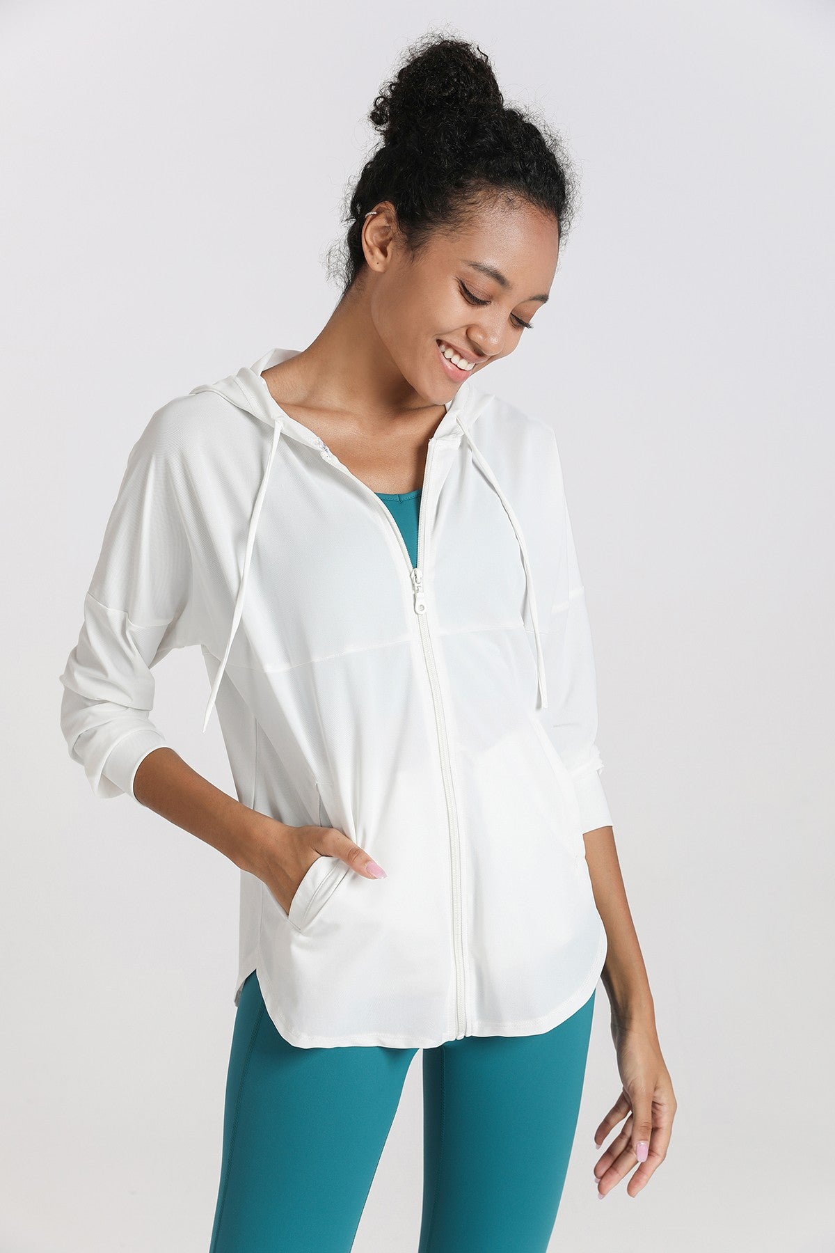 Hooded Full-Zip Jacket for Sun Protection - Stay Cool &amp; Covered