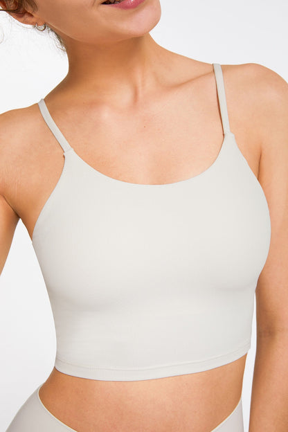 Ribbed Spaghetti Strap Cropped Camisole for Stylish Comfort and Fit