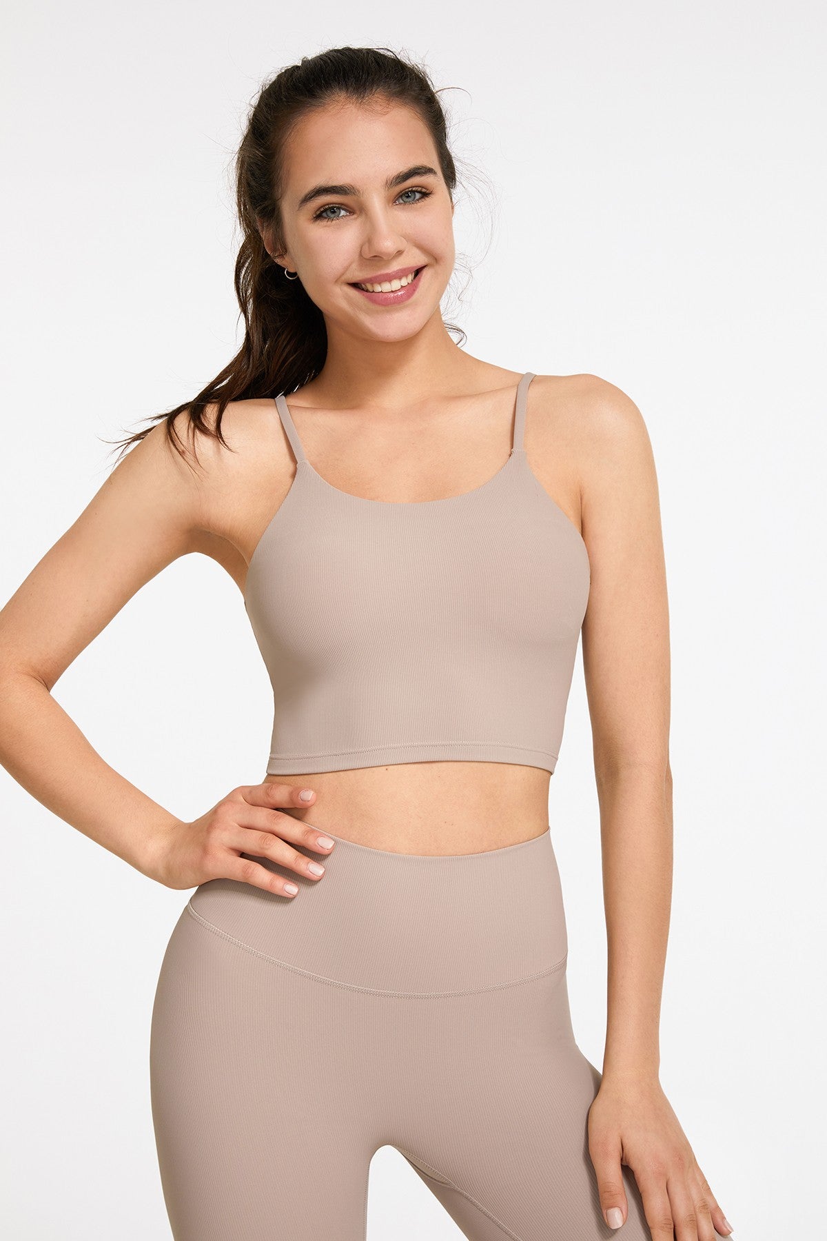 Ribbed Spaghetti Strap Cropped Camisole for Stylish Comfort and Fit