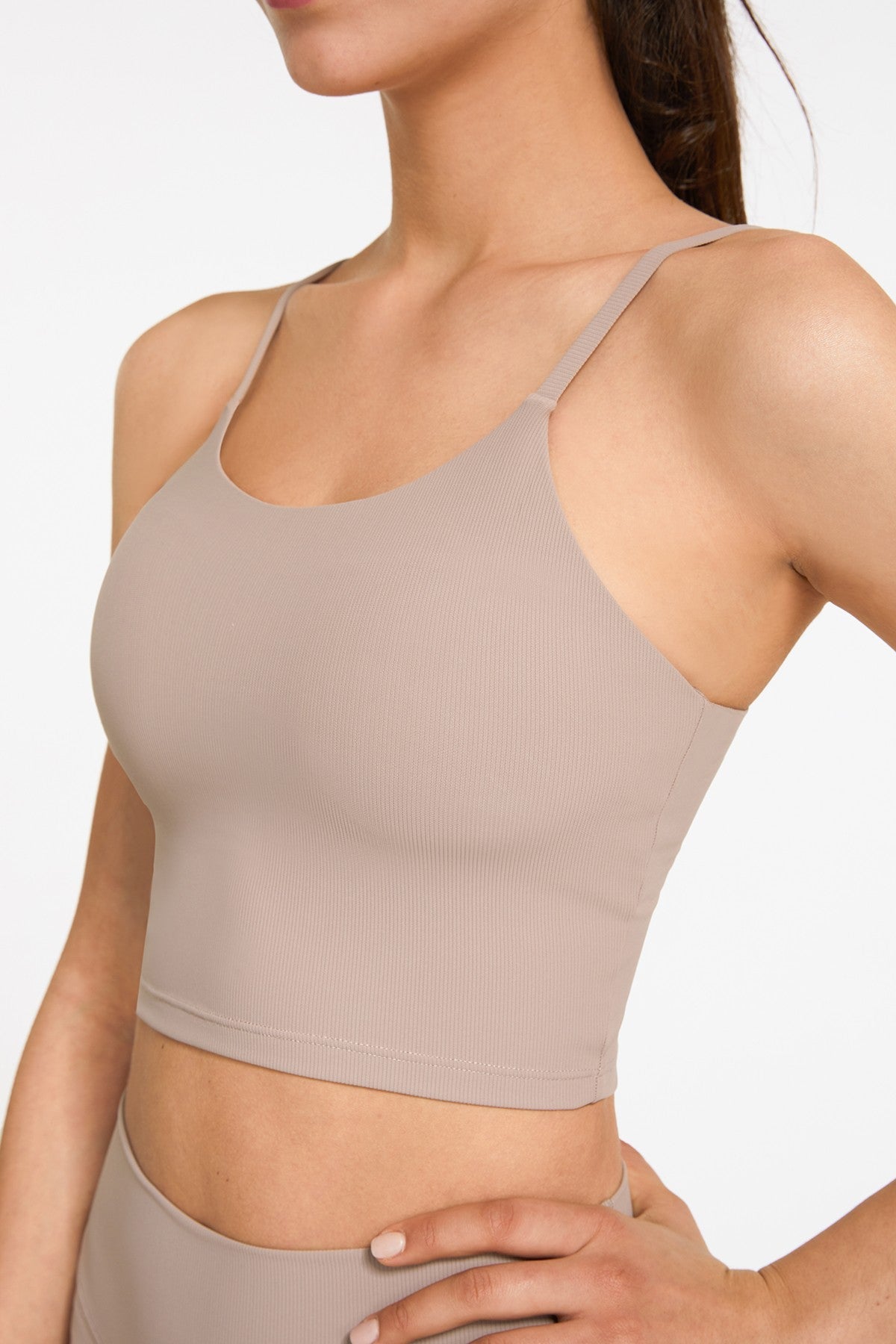 Ribbed Spaghetti Strap Cropped Camisole for Stylish Comfort and Fit