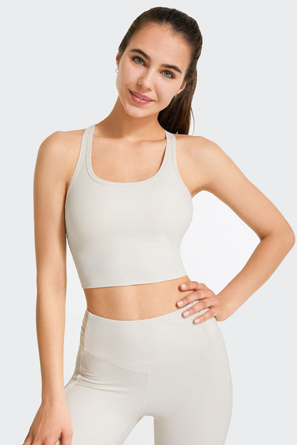 Ribbed Racerback Cropped Tank Tops - Stylish and Comfortable