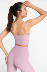 Ribbed Spaghetti Strap Cropped Camisole