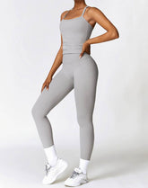 Athletic Wear with Criss Cross Back Tank Top and Legging
