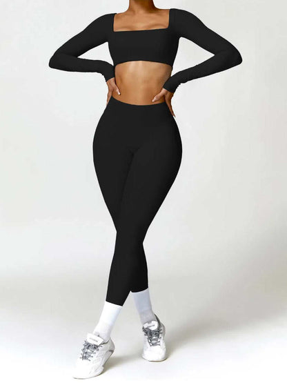 2 Piece Long Sleeve Yoga Set | Stylish Comfort for Your Practice