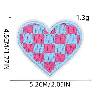 Grid Love Embroidery Stickers