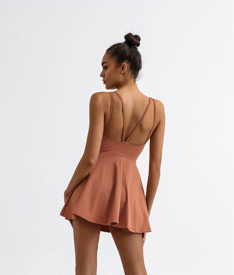 One Piece Sleeveless Tennis Dress Light Green / M