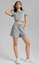 Solid Color Short Sleeve Sports T-Shirt