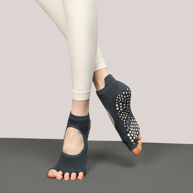 Grip Non Slip Yoga Socks Toeless Toe Pilates Socks