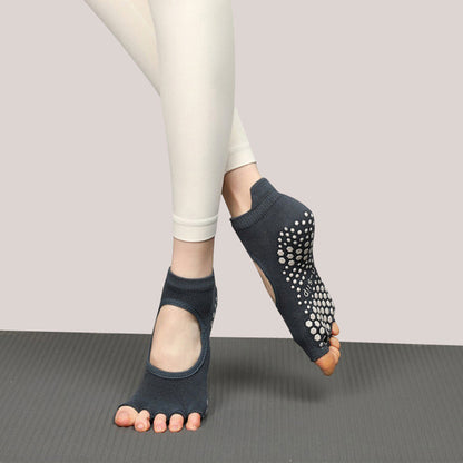 Grip Non Slip Yoga Socks Toeless Toe Pilates Socks