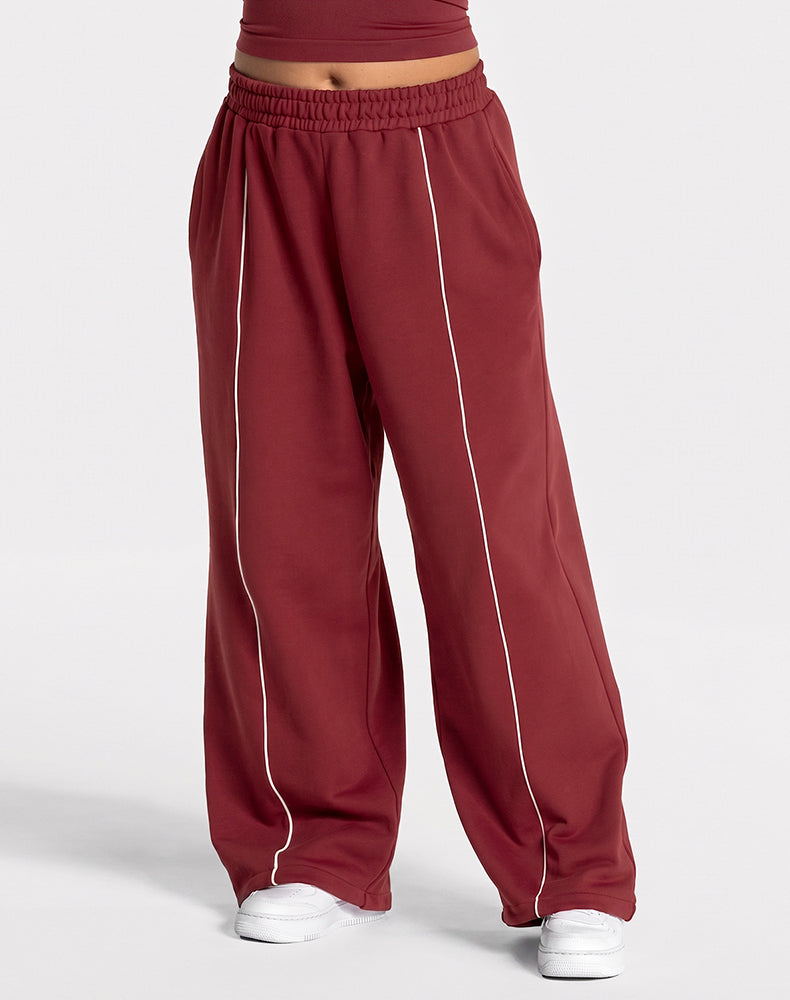 High Waist Wide Leg Lounge Sweatpants with Pockets