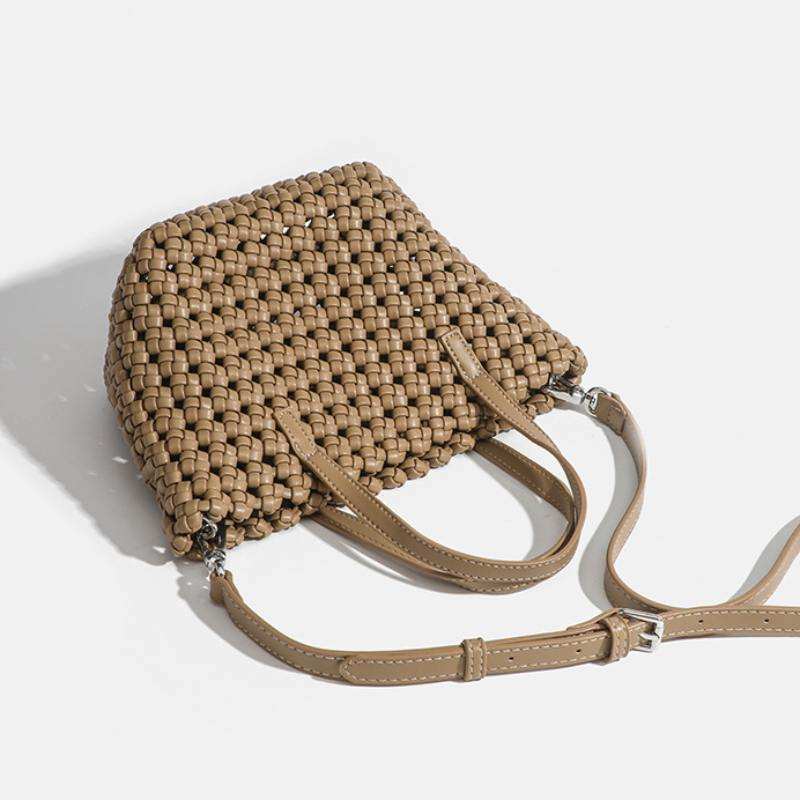 PU Woven Simple Handbag | Elegant &amp; Versatile Daily Accessory