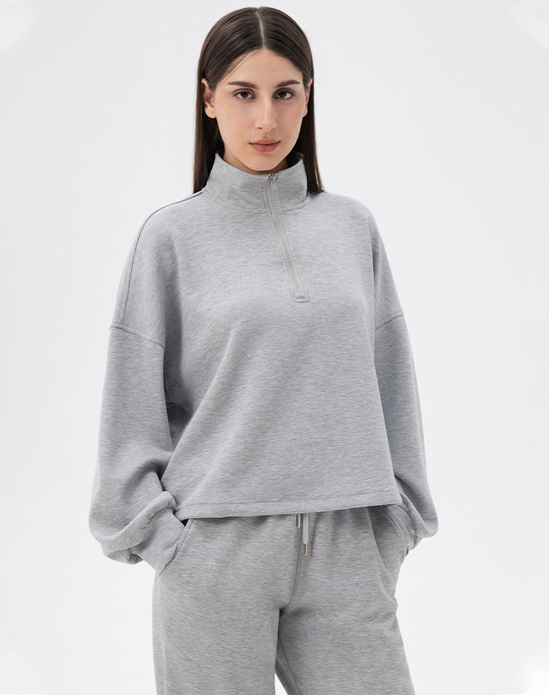 Half Zipper Casual Long Sleeve Sweatshirts