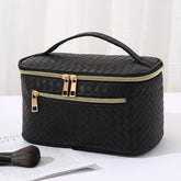 Large Portable Makeup Bag Leather Cosmetic Bag