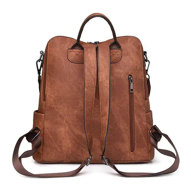 PU Leather Big Capacity Backpack With Tassels | Stylish and Spacious