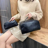 Large Capacity PU Leather Travel Makeup Bag