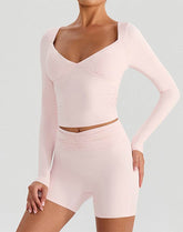 Long Sleeve Slim Fit Tops Fall T-Shirt with Thumb Holes