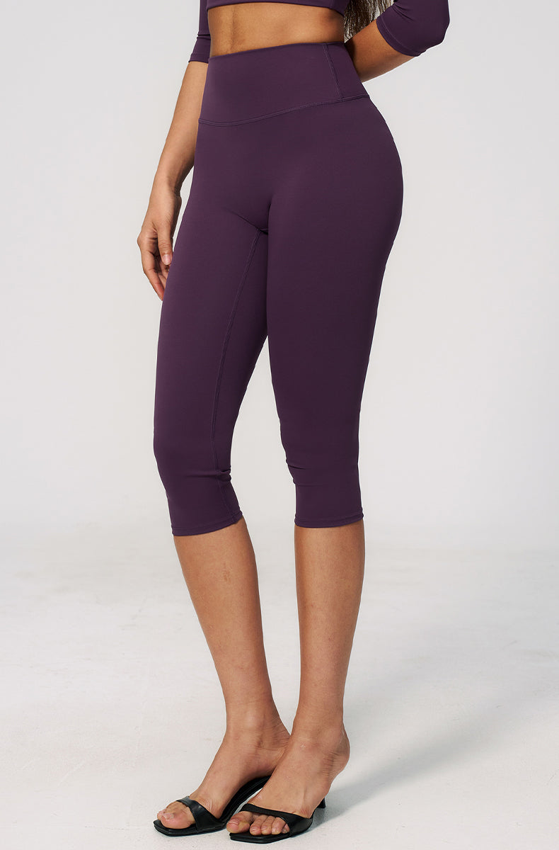 Tummy Control High Waisted Capri Yoga Leggings