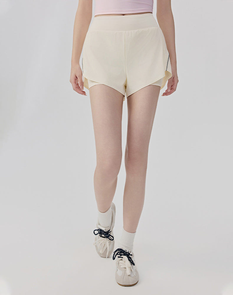 High Waisted Athletic Running Shorts with single Pocket