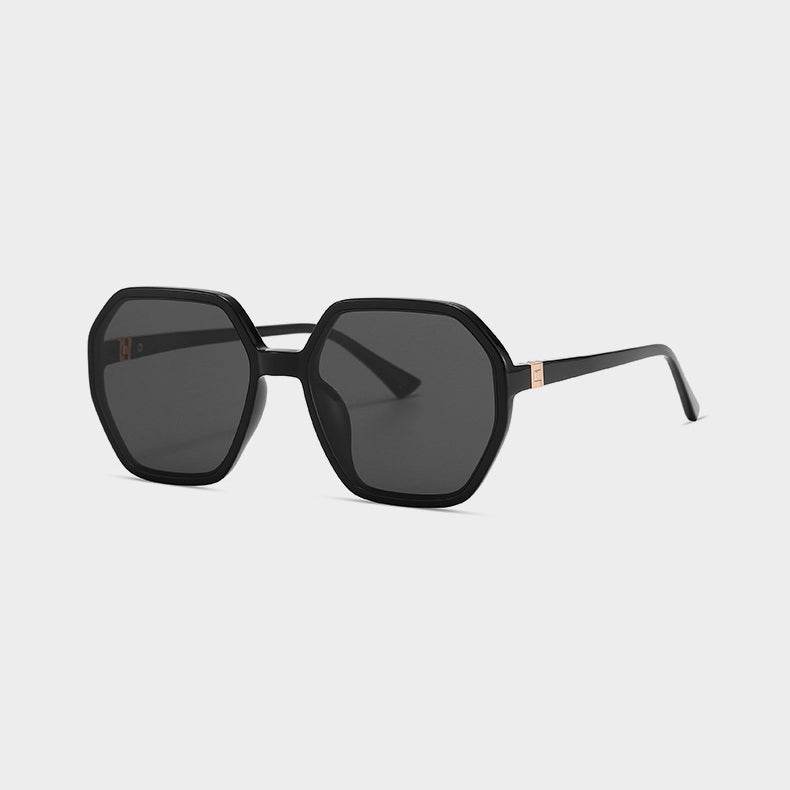 Oversized Vintage Hexagon Sunglasses - Gray