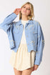 Pearl Bow Cropped Corduroy Jacket | Chic & Trendy Layering Piece