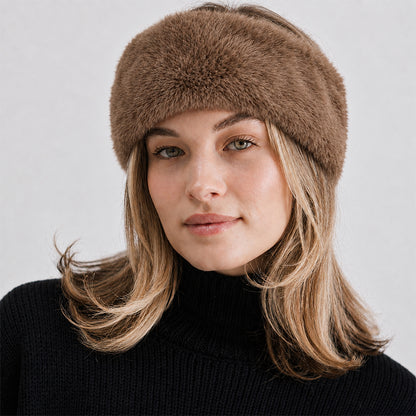 Faux Fur Winter Sports Wide Headband