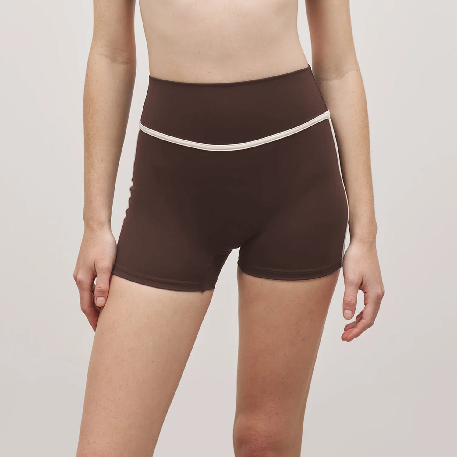 Color Block Biker Shorts V High Waisted Yoga Athletic Short