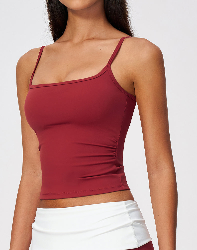 Adjustable Spaghetti Straps Basic Sports Tank Tops