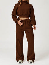 Sport Set with Long Sleeve Crop Sweatshirt and Sweatpant