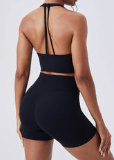 Twisted Cutout Fitness Crop Tank Tops