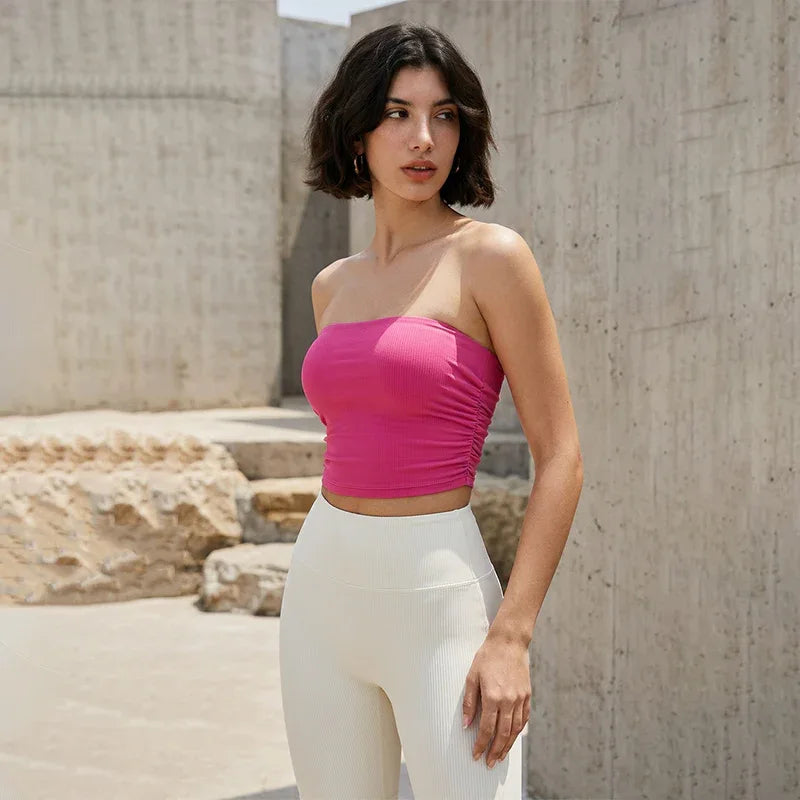 No Strap Bandeau Sports Bra -