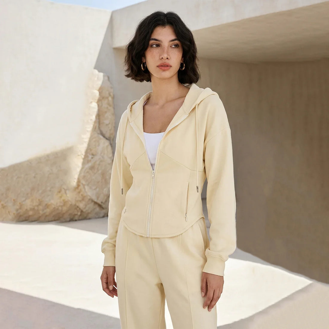 Long Sleeve Sports Coat With Hoodie