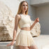 Fashion Solid Color Double Layer Tennis Skirt -