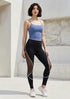 High Waist Color Block Mesh Yoga Legging -