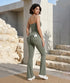 High Waist Yoga Flared Pant With Tooling Pocket -