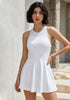 Racerback Tennis Dress with Shorts and Pockets -