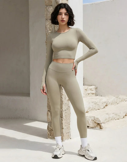 No Front Seam High Waist Sports Leggings -