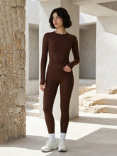 Sport Set with Long Sleeve Crew Neck T-Shirt and Legging -