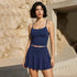 High Waisted Pleated Tennis Skirts with Short and Pocket -