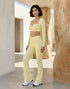 Activewear Set with crisscross thin strap Top and Flare Pant -