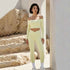 Activewear Sets with Off Shoulder Crop Tops and Leggings -