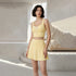 High Waist Golf Tennis Skirts with Built-in Short and Pocket -